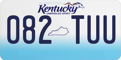 KY license plate 082TUU