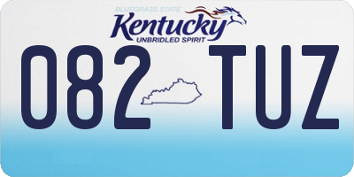 KY license plate 082TUZ