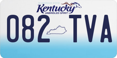 KY license plate 082TVA