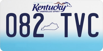 KY license plate 082TVC