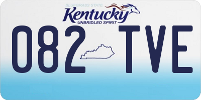 KY license plate 082TVE