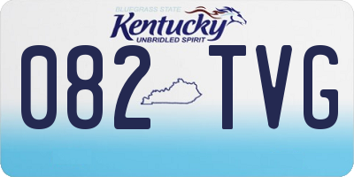 KY license plate 082TVG