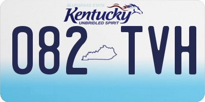 KY license plate 082TVH