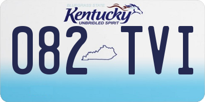 KY license plate 082TVI