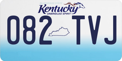KY license plate 082TVJ