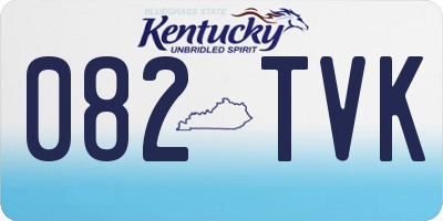 KY license plate 082TVK
