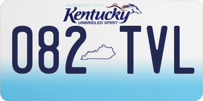 KY license plate 082TVL