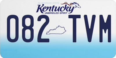 KY license plate 082TVM