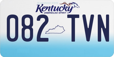 KY license plate 082TVN