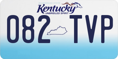 KY license plate 082TVP