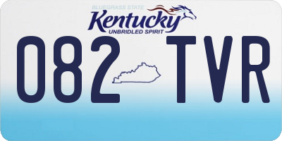 KY license plate 082TVR