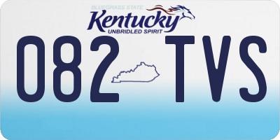 KY license plate 082TVS
