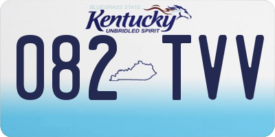 KY license plate 082TVV
