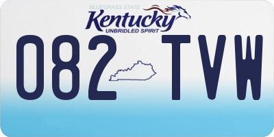 KY license plate 082TVW