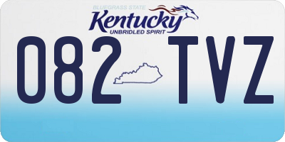 KY license plate 082TVZ