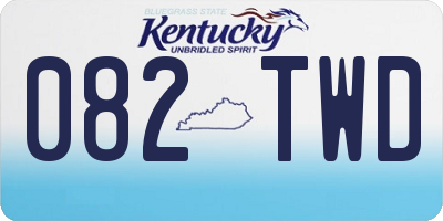 KY license plate 082TWD