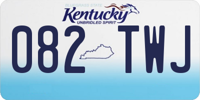 KY license plate 082TWJ