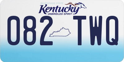 KY license plate 082TWQ
