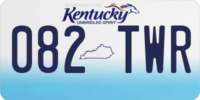 KY license plate 082TWR