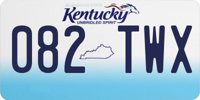 KY license plate 082TWX