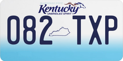 KY license plate 082TXP