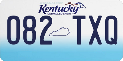 KY license plate 082TXQ