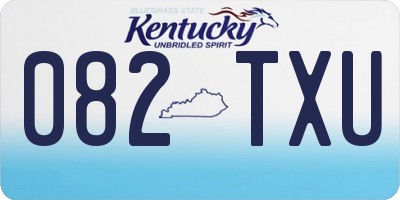 KY license plate 082TXU