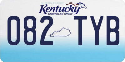 KY license plate 082TYB