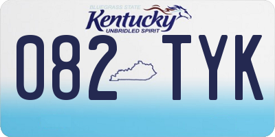 KY license plate 082TYK