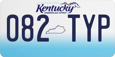 KY license plate 082TYP