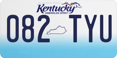 KY license plate 082TYU