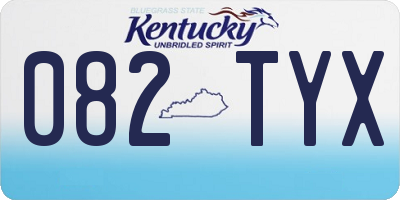 KY license plate 082TYX