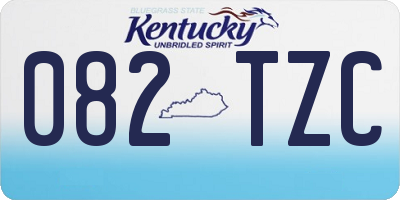 KY license plate 082TZC