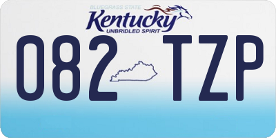 KY license plate 082TZP