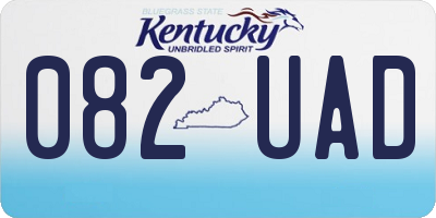KY license plate 082UAD