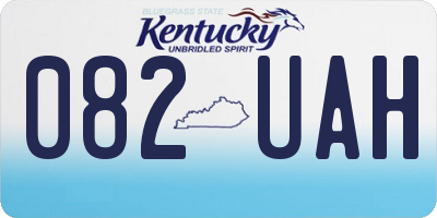 KY license plate 082UAH