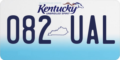 KY license plate 082UAL