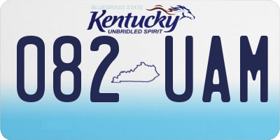 KY license plate 082UAM
