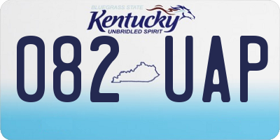 KY license plate 082UAP