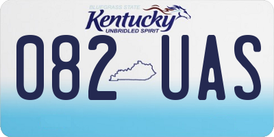 KY license plate 082UAS