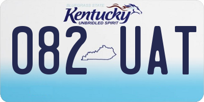 KY license plate 082UAT
