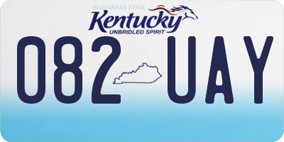 KY license plate 082UAY