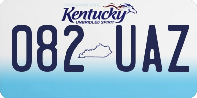 KY license plate 082UAZ