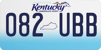 KY license plate 082UBB