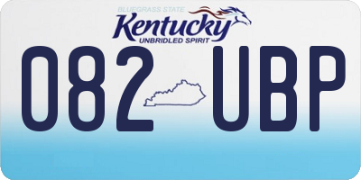 KY license plate 082UBP