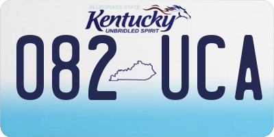 KY license plate 082UCA