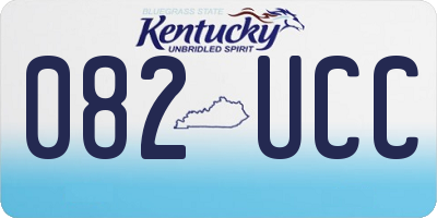 KY license plate 082UCC