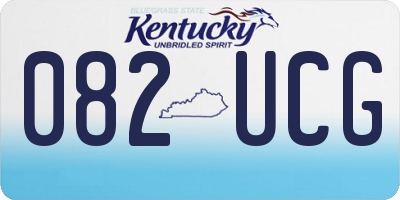 KY license plate 082UCG