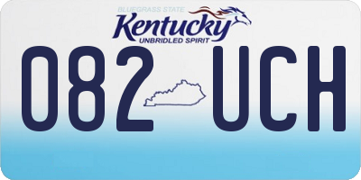 KY license plate 082UCH