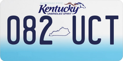 KY license plate 082UCT